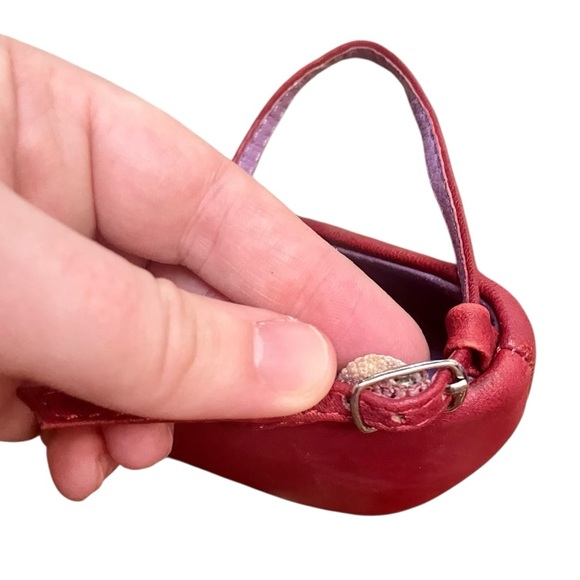 Jeffrey Campbell Maude Red Leather Wedge Shoes Rounded Toe Women's Size 9.5M - Picture 6 of 8